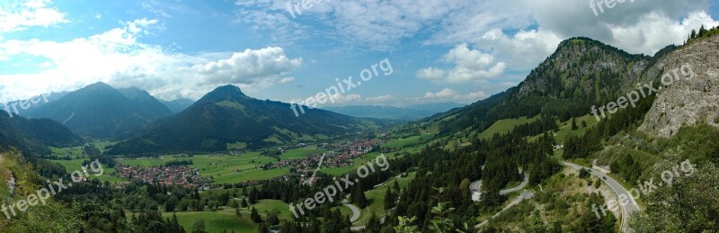 Germany Allgäu Bad Hindelang Bavaria Panorama