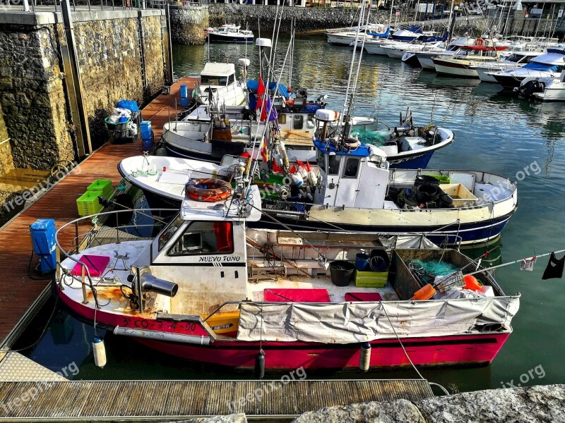 Boats Fishing Spring Sea Plencia