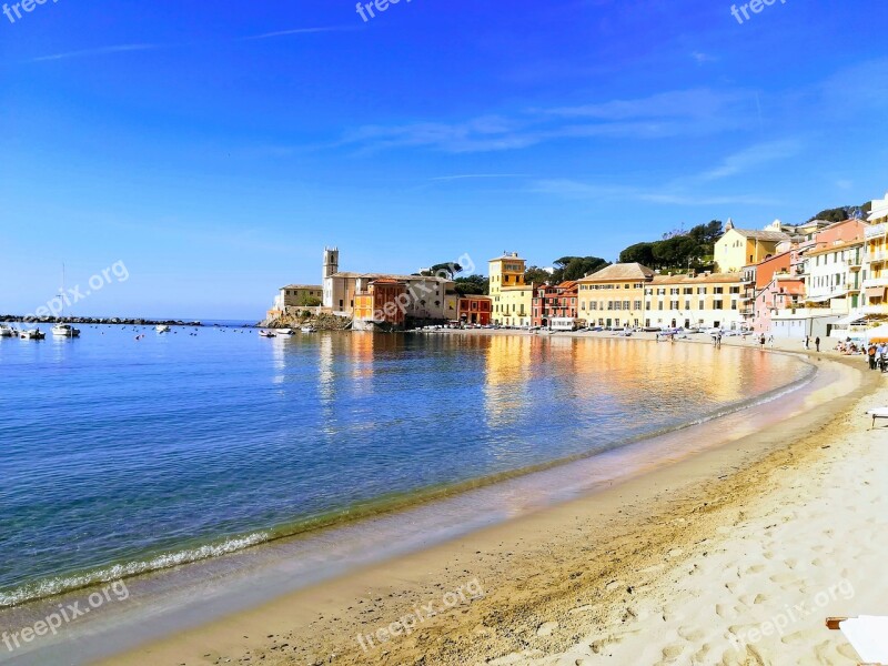 Sea Liguria Summer Italy Landscape