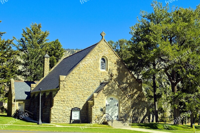 Yellowstone Park Chapel Chapel Church Yellowstone National Park