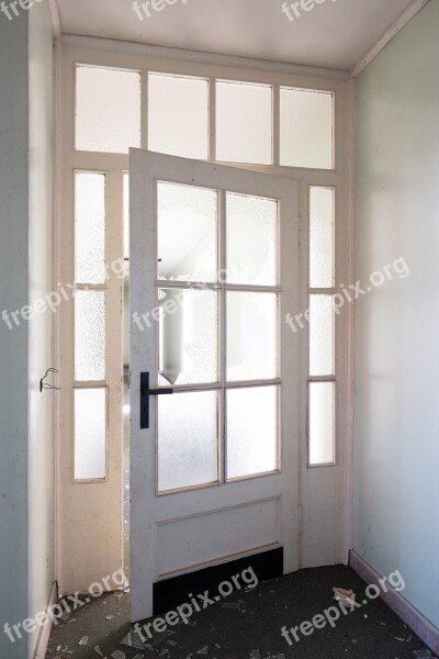 Door Burglary Destruction Vandalism Glass