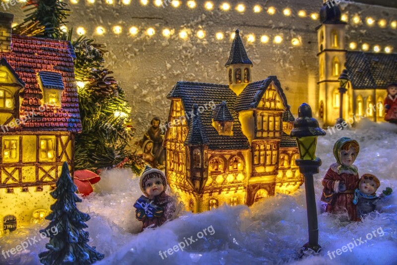 Christmas Model Modelling Christmas Village Snow