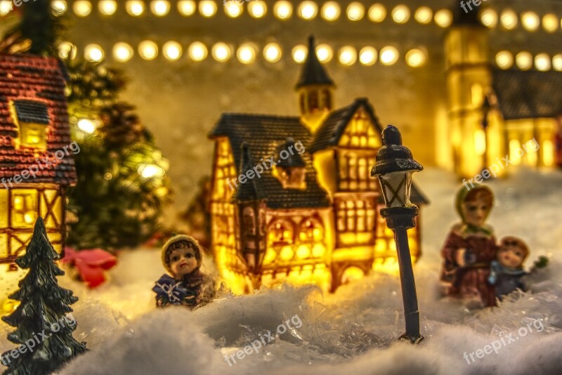 Christmas Model Modelling Christmas Village Snow