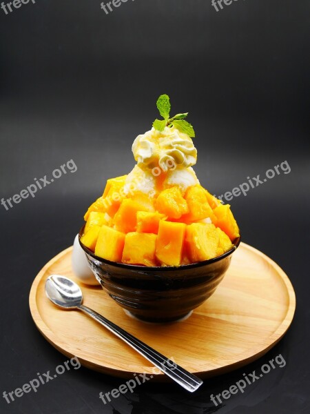 Bingsu Menu Mango Free Photos