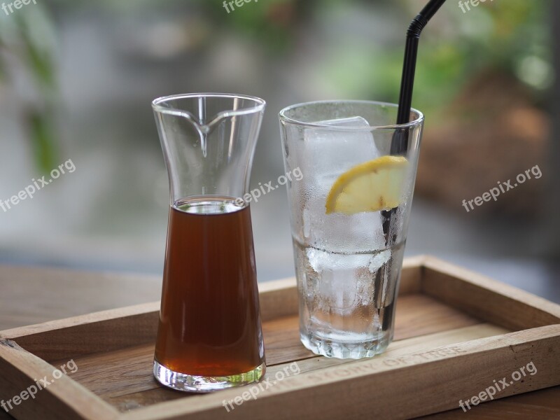 Lemon Tea Water Glass Free Photos