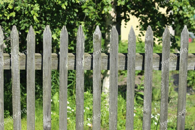 Fence Village Grey Summer The Surrounding Area