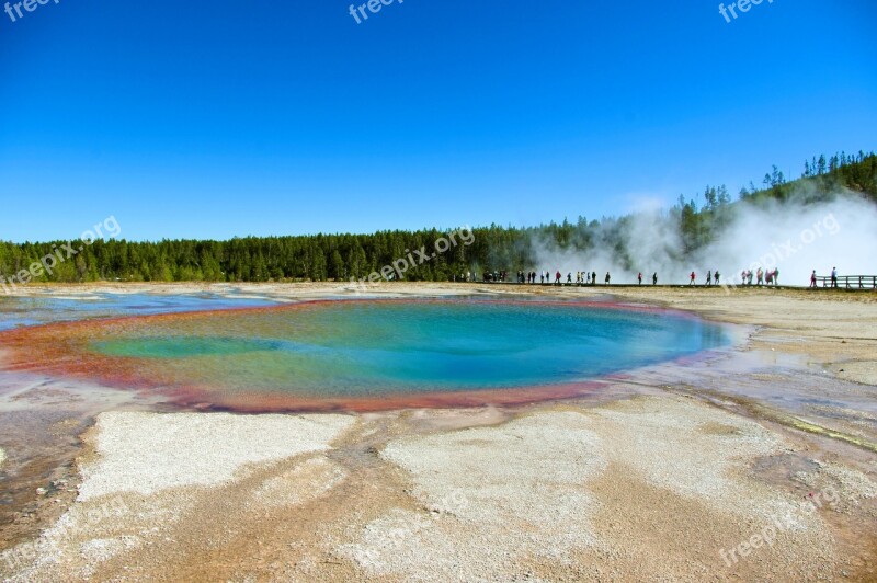 Yellowstone's Turquoise Pool Hot Yellowstone National Park