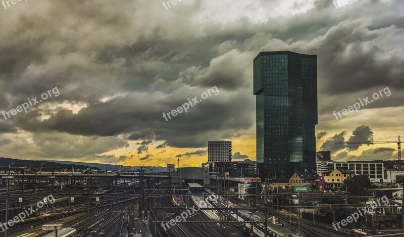 Building Rail Sky Train Buildings