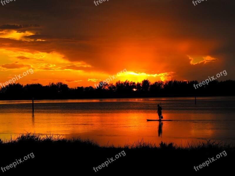 Sunset Landscape Nature Evening Sky