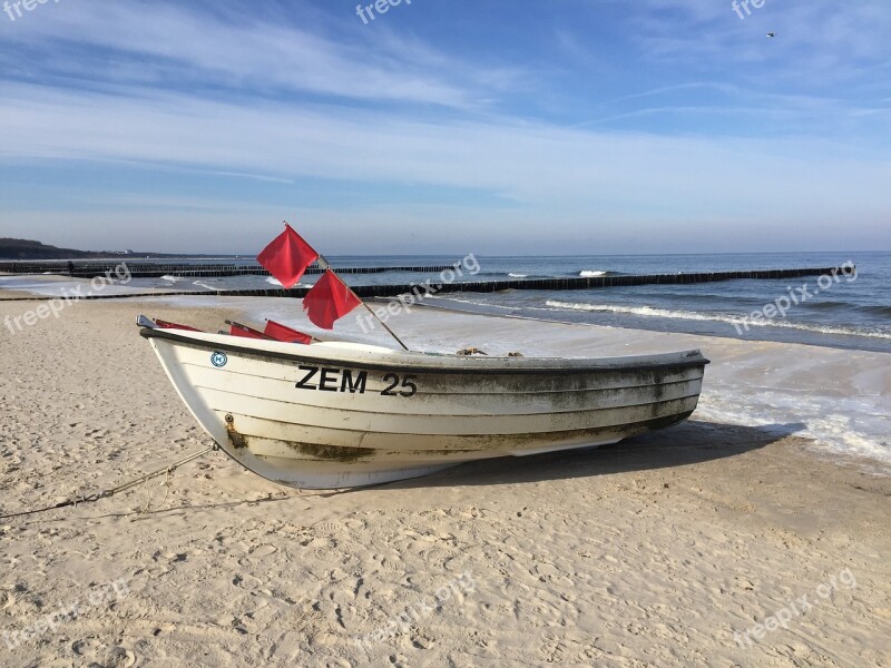 Boat Beach Baltic Sea Water Sky