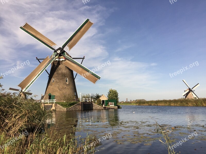 Kinderdijk Holland Windmill Free Photos