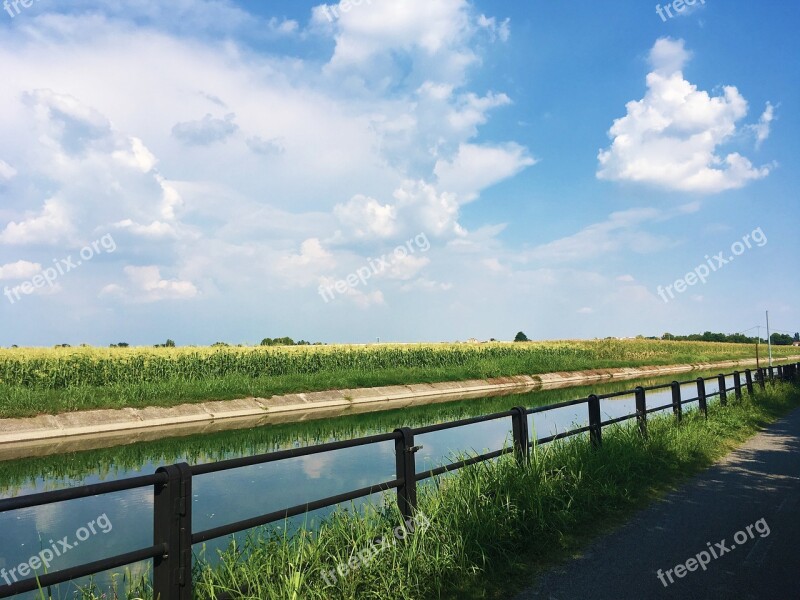 Sky Naviglio Green River Free Photos