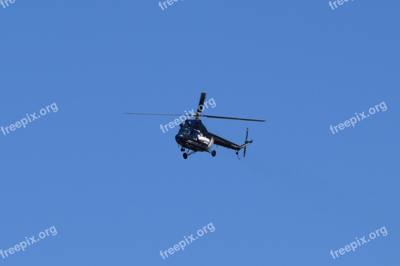 Helicopter Mi-24 Police Supervise Fly