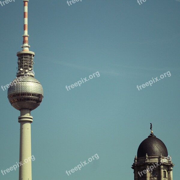 Berlin Tvtower Fernsehturm Sky Tv-tower