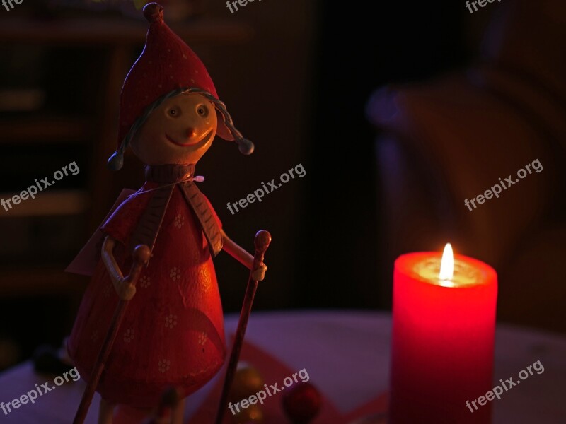 Candlelight Advent Holzfigur Carved Christmas Decoration