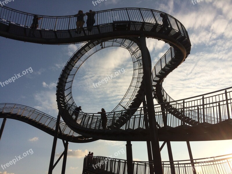 Duisburg Tiger And Turtle Roller Coaster Spiral Ruhr Area