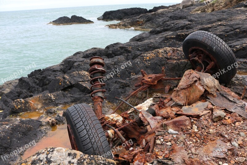 Garbage Scrap Coast Rust Metal