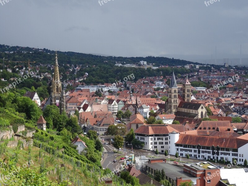 Esslingen Neckarhalde Vineyard Frauenkirche City Church