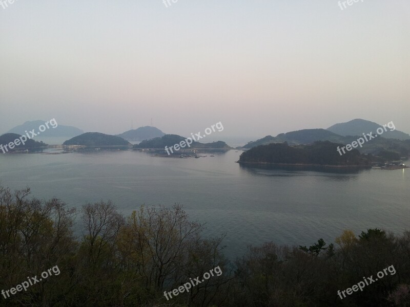 Islands Island Sea Tongyeong Back To The