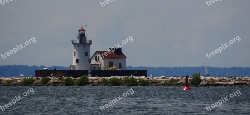 Lighthouse Ocean Views Water Landmark Beacon