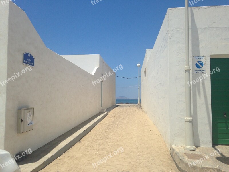 Lanzarote Famara Houses Pueblo Free Photos