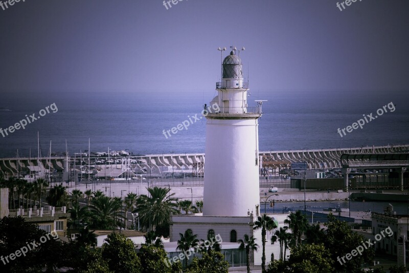 Malaga Lighthouse Sea Cabopino Spain