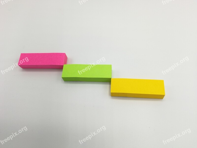 Paper Paste Pink Green Yellow