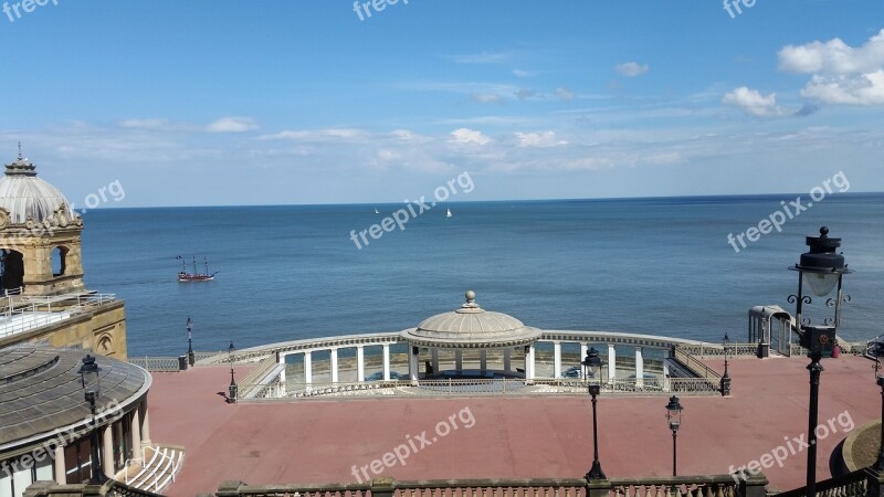 Spa Scarborough England Sea Old Ship