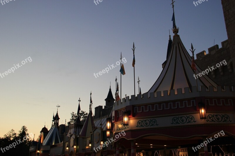 Disney Sunset Castle Free Photos