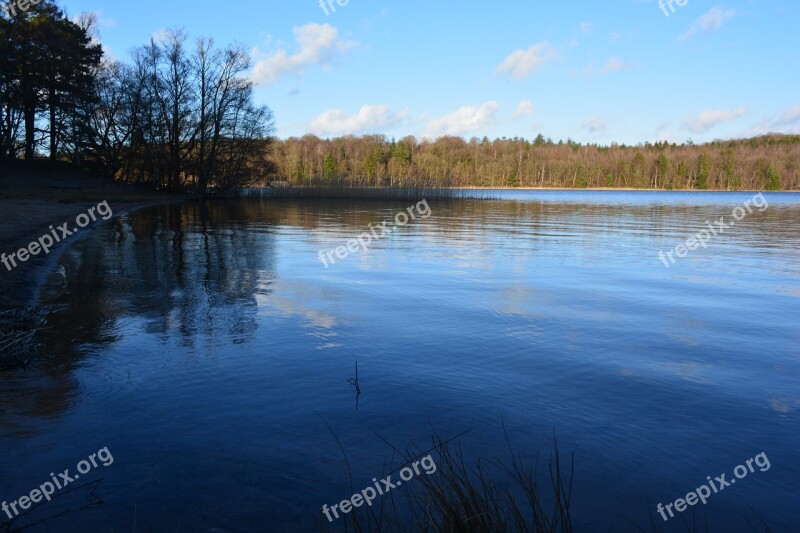 Lake Water Natural Landscape Denmark