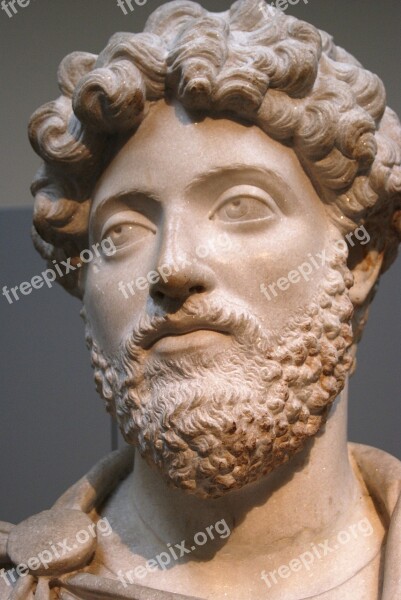 Marcus Aurelius Roman Emperor Statue Face