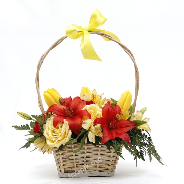 Flowers Basket Flower Basket Bouquet Floral