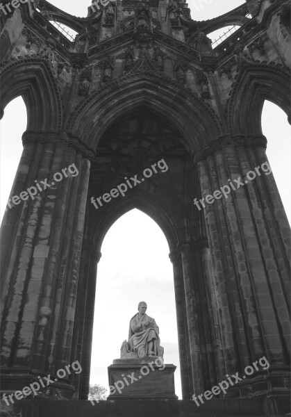 Edinburgh Monument Fountain Notre Dame City