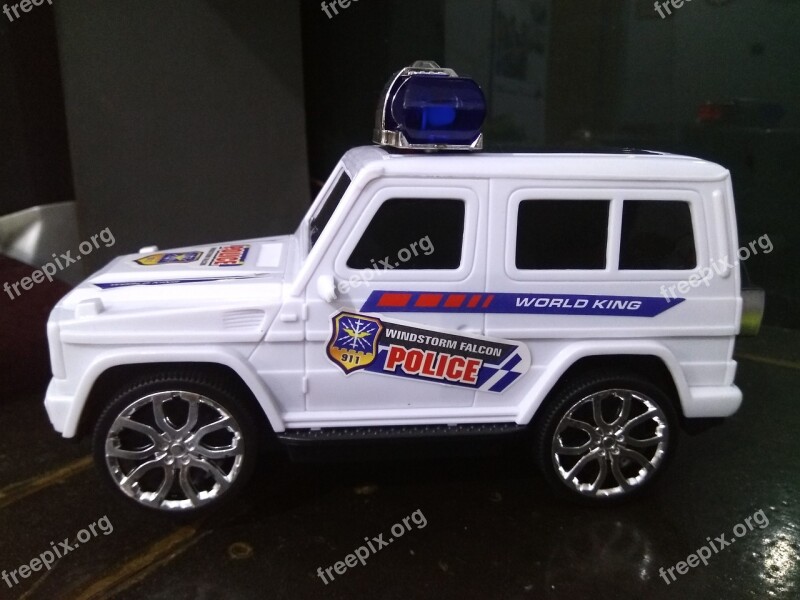 Jeep Police Car White Jeep Racing Car Sporty