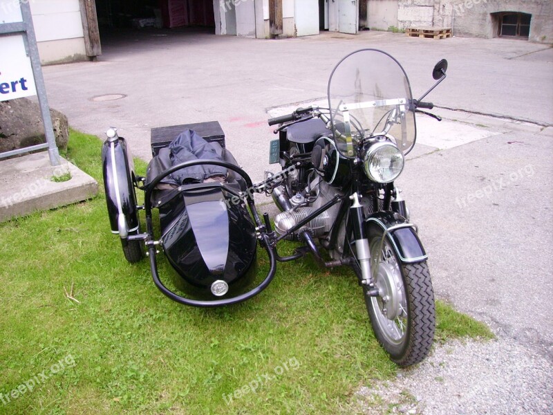 Motorcycle Bmw Sidecar Oldtimer Two Wheeled Vehicle