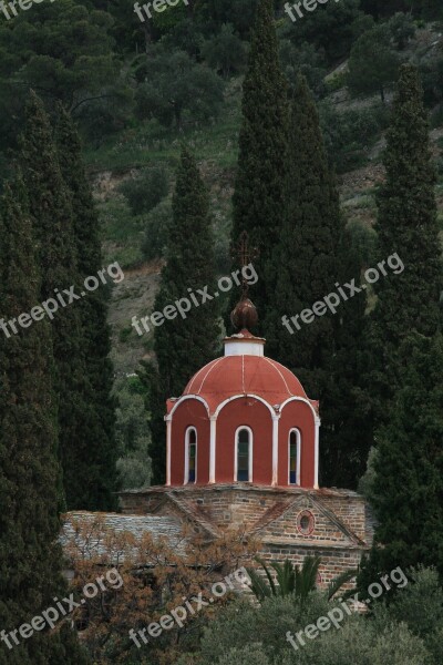 Chapel Mount Athos Cypress Free Photos