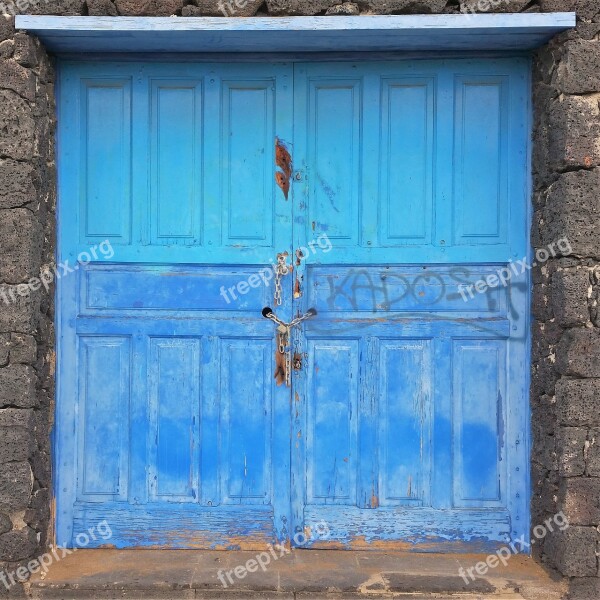 Lanzarote Door Blue Old Door Blue Door