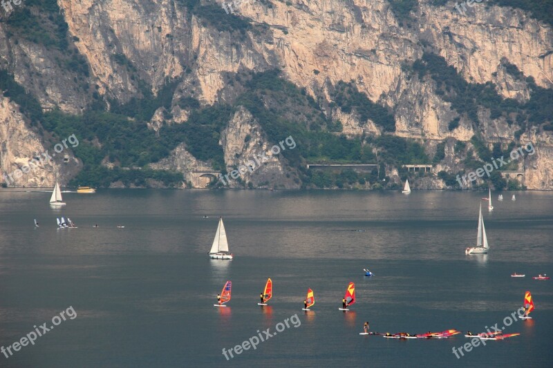 Garda Italy Lake Landscape Mountains