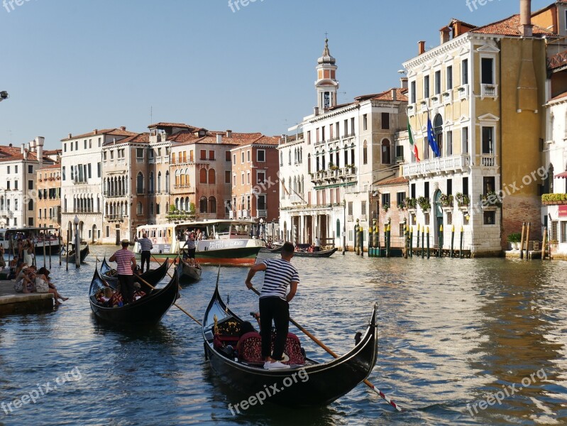 Venice Gondola Boating Boat Holiday