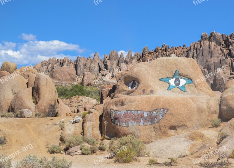 Alabama Hills Lone Pine Usa California Head