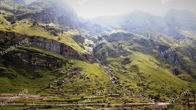 India Himalayas High Mountains Valley Wilderness