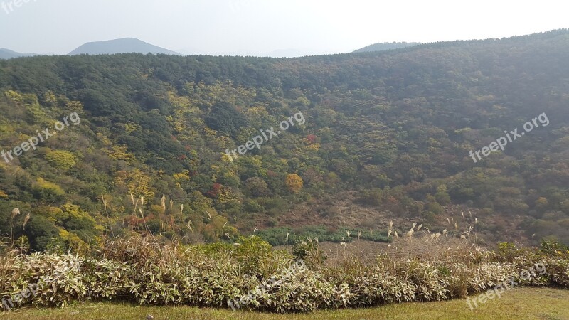 Jeju Island Sangumburi Island Free Photos