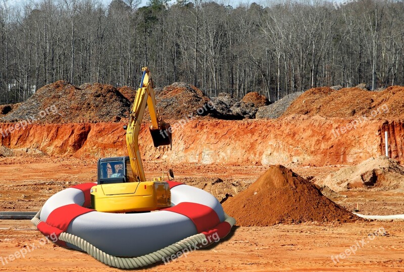 Bulldozer Shipyard Lifebelt Building Rescue