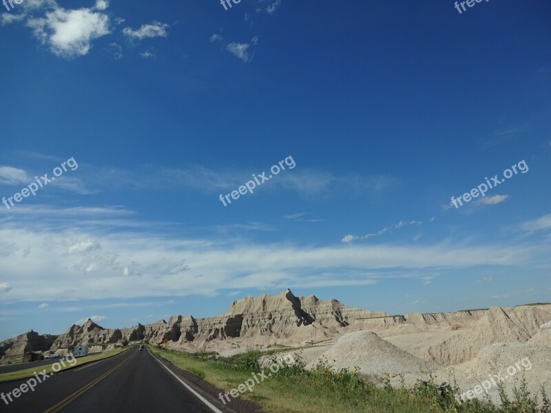 Open Road Blue Skies Highway Driving Future