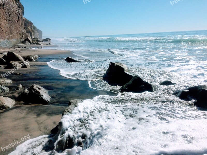 Encinitas Beach Water Coast Ocean