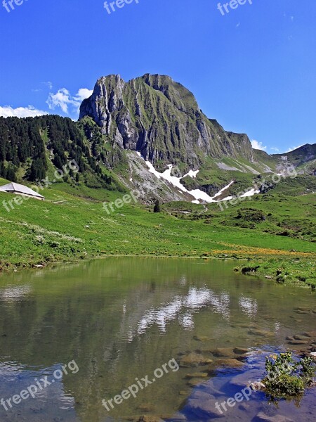 Mountain World Bergsee Alpine Nature Landscape