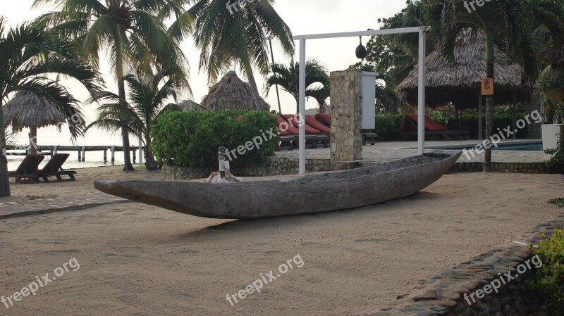 Belize Boat Beach Travel Free Photos