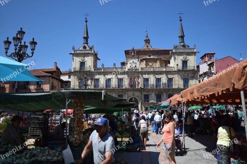 Leon Market Town Hall Square Free Photos