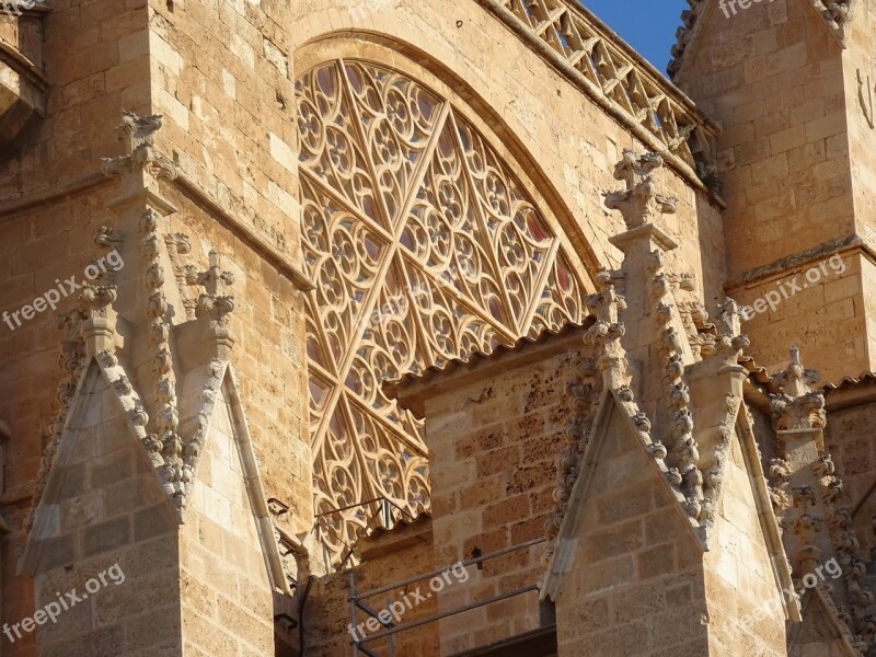 Cathedral Palma Mallorca Rosette Free Photos