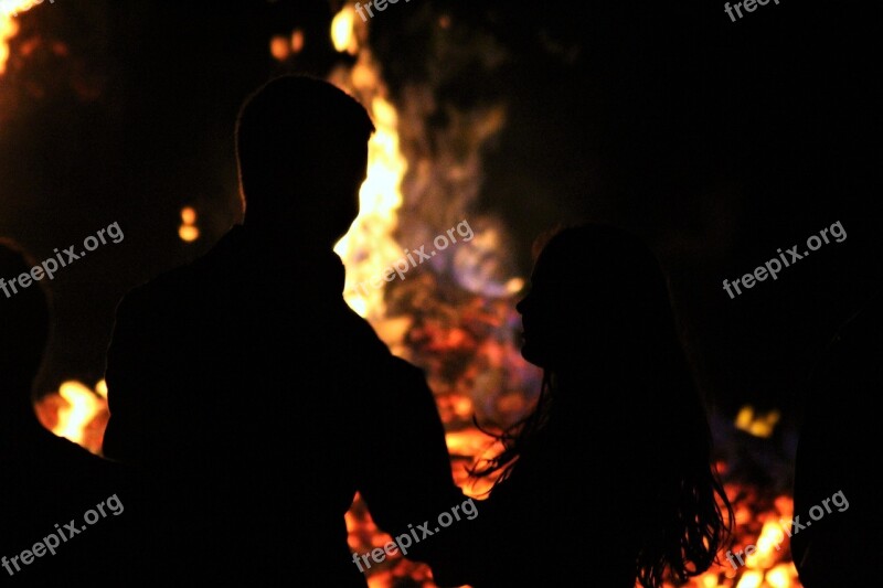 Fire Love Campfire Romantic Burn